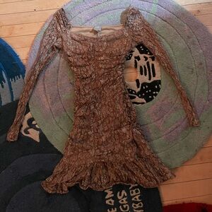 ASOS Lace Brown Dress